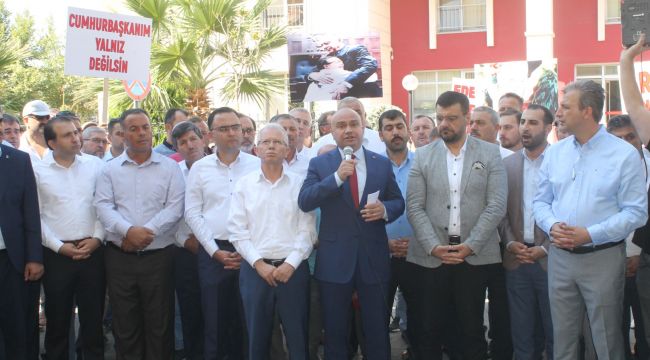 CUMHURBAŞKANI ERDOĞAN'A HAKARET PROTESTO EDİLDİ
