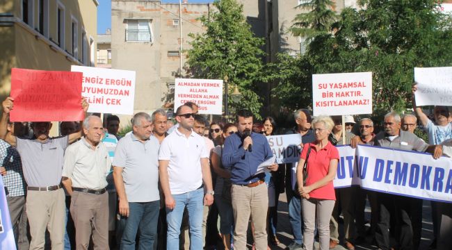 SU ZAMMI TURGUTLU'DA PROTESTO EDİLDİ
