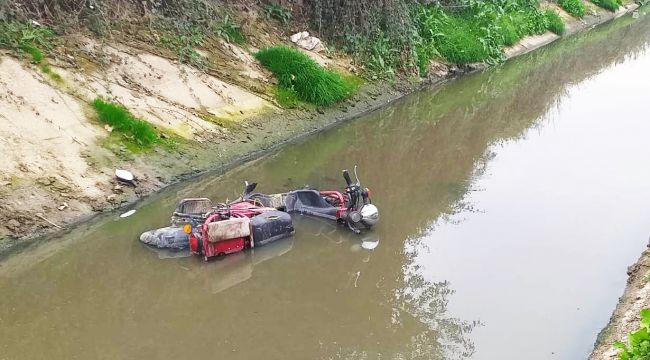 ÇALDIKLARI ELEKTRİKLİ BİSİKLETİ KANAL'A ATMIŞLAR