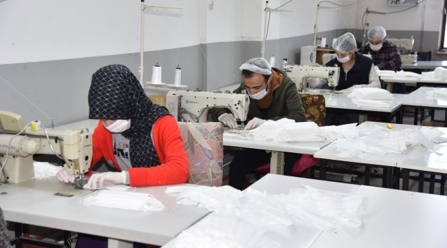 BÜYÜKŞEHİR MASKE ÜRETİMİNE BAŞLADI