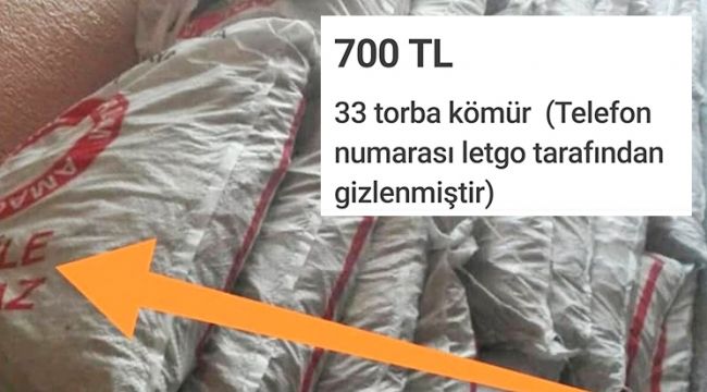 DEVLET'TEN ALDIĞI KÖMÜRÜ LETGO'DA SATMAYA KALKINCA