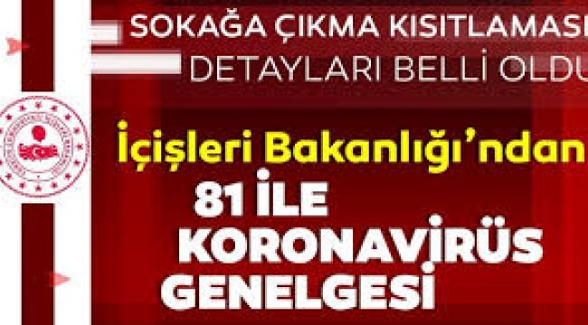 İÇİŞLERİ BAKANLIĞINDAN 'KORONAVİRÜS' GENELGESİ