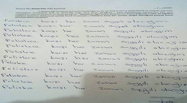 POLİSE KARŞI DİRENENE İLGİNÇ CEZA
