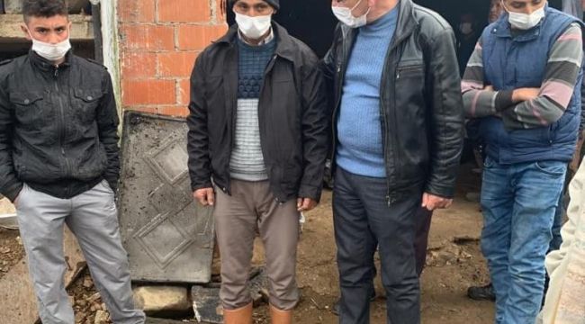 EVİ YANAN VATANDAŞA YARDIM ELİ