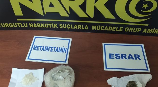 TURGUTLU’DA 110 GR METAMFETAMİN ELE GEÇİRİLDİ