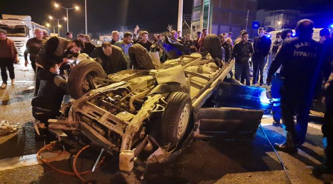 TURGUTLU’DA FECİ KAZA 2 ÖLÜ 4 YARALI