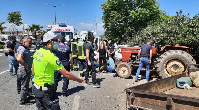 TURGUTLU’DA TRAFİK KAZASI 4 YARALI