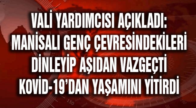 VALİ YARDIMCISI MEVLÜT ÖZMEN; ‘BU VEBAL SİZİ DE YER BİTİRİR’