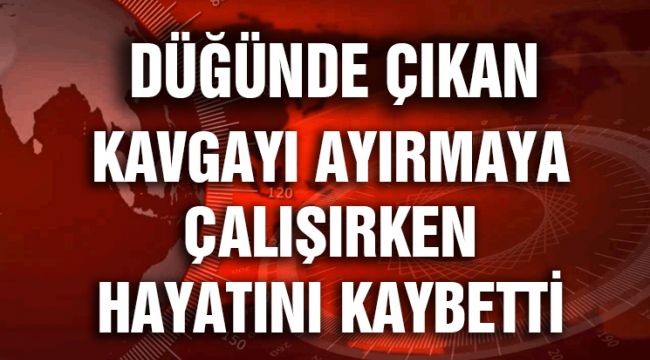 KAVGAYI AYIRMAYA ÇALIŞIRKEN HAYATINI KAYBETTİ