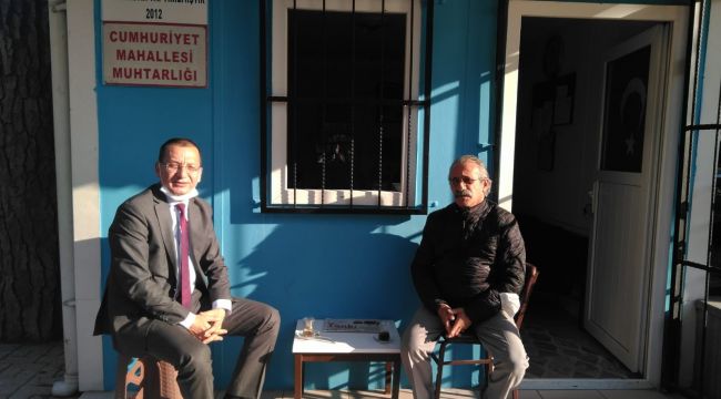 KAYMAKAM YILMAZ’DAN CUMHURİYET MAHALLE MUHTARINA ZİYARET