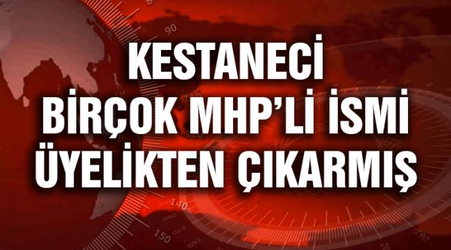 KESTANECİ BİRÇOK MHP’Lİ İSMİ ÜYELİKTEN ÇIKARMIŞ