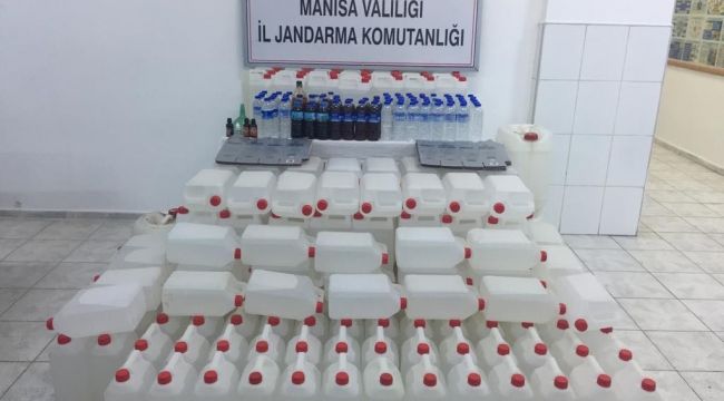 TURGUTLU’DA 2 TON KAÇAK İÇKİ YAKALANDI