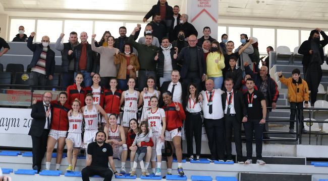 KADIN BASKETBOL EVİNDE KAZANDI