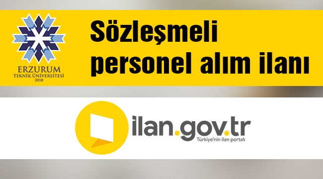 Sözleşmeli personel alım ilanı