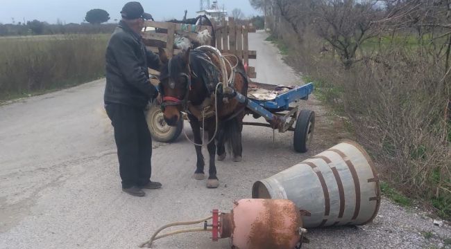 GÜBRE TANKI VE KOVASI ÇALDIĞI İDDİA EDİLEN ŞAHISLAR YAKALANDI