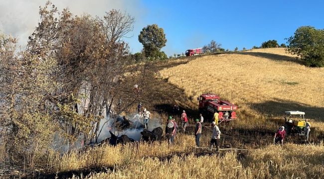 ANIZ YANGINLARI BUĞDAY TARLALARINI TEHDİT EDİYOR
