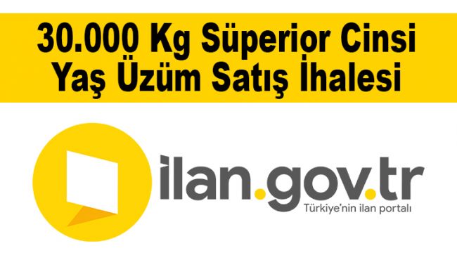 30.000 Kg Süperior Cinsi Yaş Üzüm Satış İhalesi
