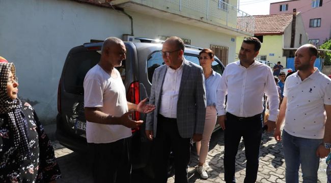 EVİ YANAN AİLEYE BAŞKAN’DAN DESTEK