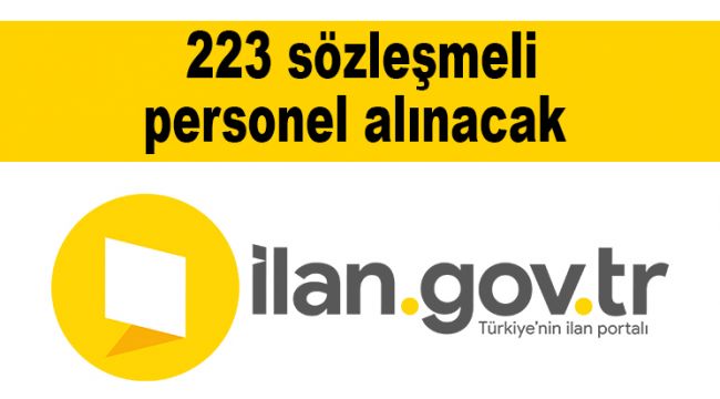 223 sözleşmeli personel alınacak