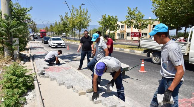 ESKİ MANİSA YOLU'NDA KALDIRIM DÜZENLEMESİ