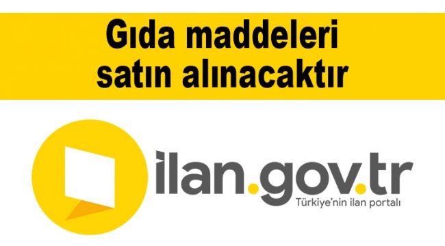 Gıda maddeleri satın alınacaktır