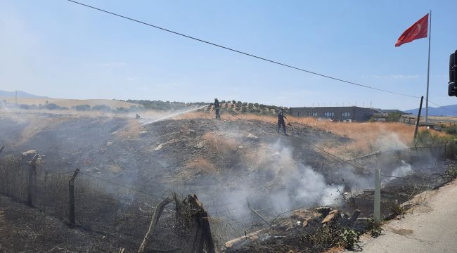 OTLUK ALANDA ÇIKAN YANGIN MEYVE BAHÇELERİNE ZARAR VERDİ