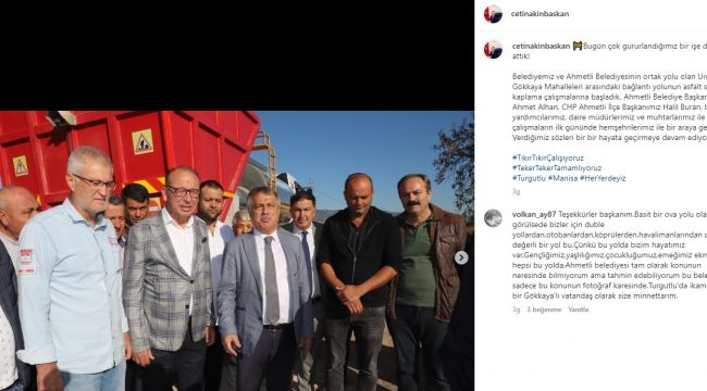 BAŞKAN AKIN’A VATANDAŞLARDAN TEŞEKKÜR