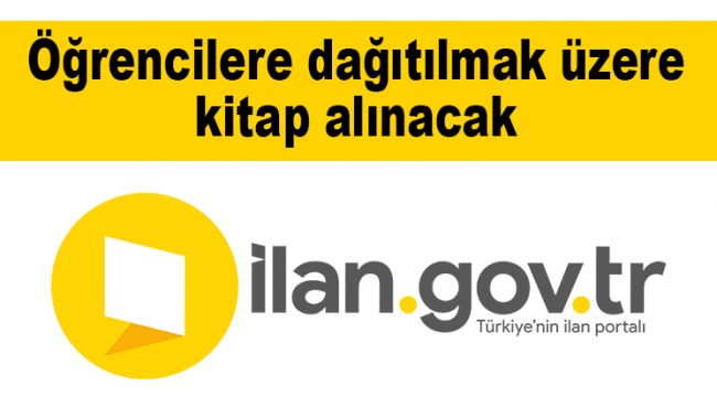 Öğrencilere dağıtılmak üzere kitap alınacak