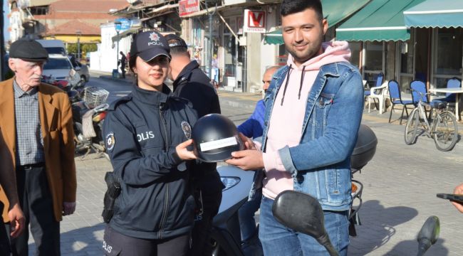 Ahmetli Emniyetinden ‘Bir Kask Bir Hayat’ uygulaması