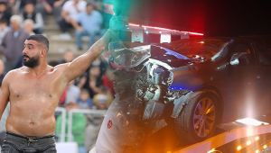 Başpehlivan Menderes Saltık trafik kazası geçirdi