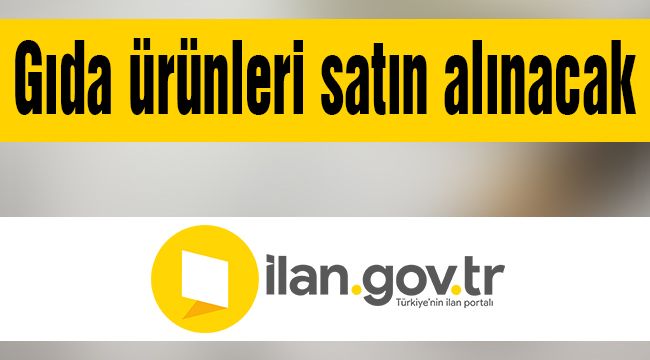 Gıda ürünleri satın alınacaktır