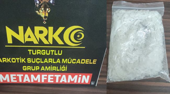 Turgutlu'da durdurulan otomobilden metamfetamin çıktı