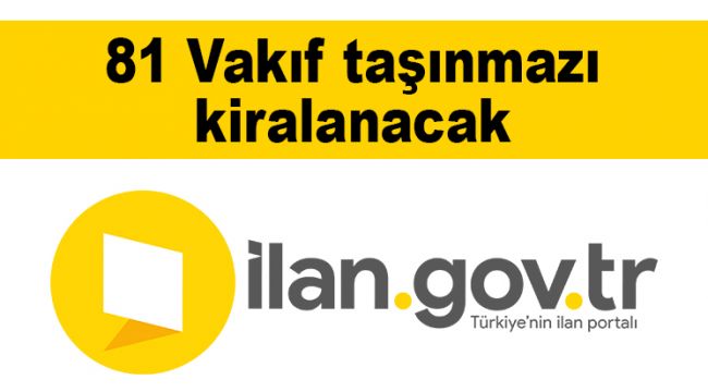 81 Vakıf taşınmazı kiralanacak