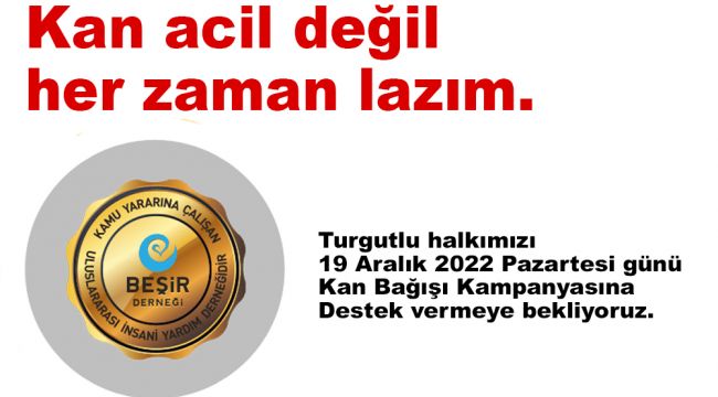 Beşir Derneğinden Kan Bağışı Kampanyası