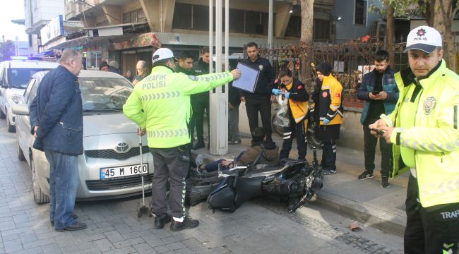 Otomobil ile motosiklet çarpıştı: 1 yaralı