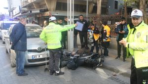 Otomobil ile motosiklet çarpıştı: 1 yaralı