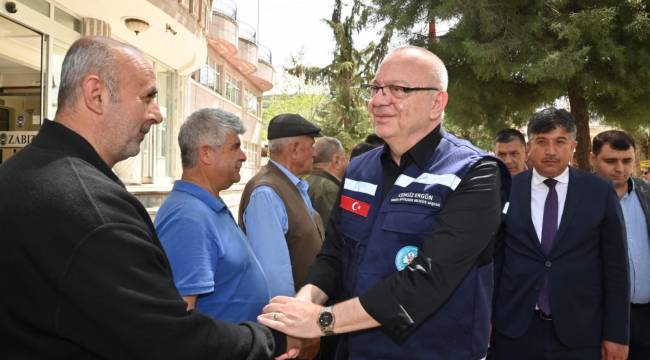 Başkan Ergün, Bahçe Belediye Başkanı Baz’ı Ziyaret Etti