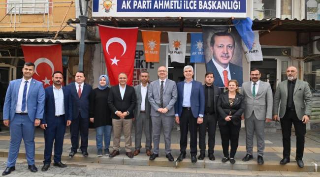 Başkan Ergün ve MHP Heyetine Ahmetli’de Sıcak Karşılama