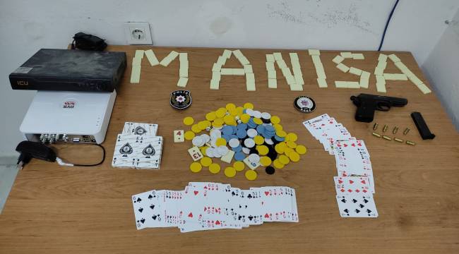 MANİSA'DA KUMAR OPERASYONU 12 ŞAHSA İŞLEM YAPILDI