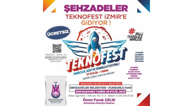 ŞEHZADELER BELEDİYESİ TEKNOFEST'E ÜCRETSİZ ULAŞIM SAĞLIYOR