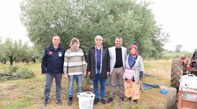 Büyükşehir’den Turgutlu’da ki Zeytin Emekçilerine Koruyucu Malzeme desteği