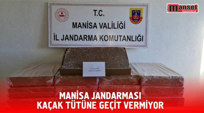 MANİSA JANDARMASI KAÇAK TÜTÜNE GEÇİT VERMİYOR