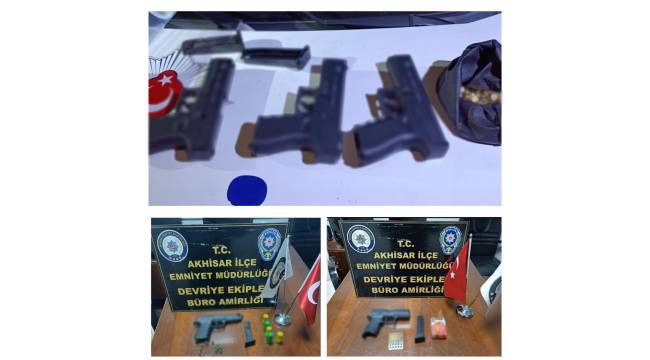 Manisa'da 5 Adet Ruhsatsız Tabanca Ele Geçirildi