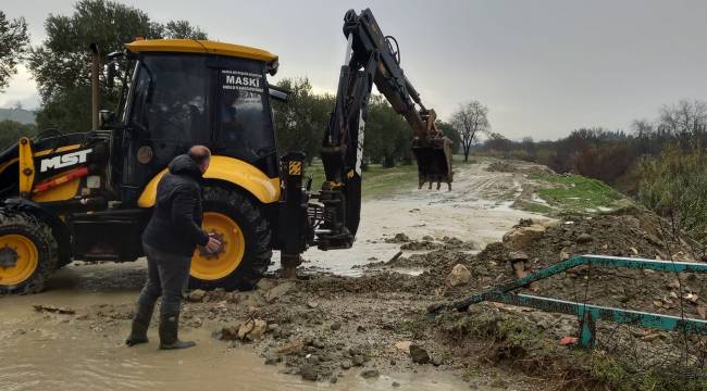 Saruhalı'da Sulama Kanalları ve Derelere Anında Müdahale