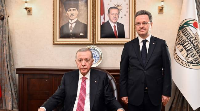 CUMHURBAŞKANI RECEP TAYYİP ERDOĞAN MANİSA VALİLİĞİNİ ZİYARET ETTİ