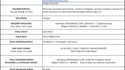 Turgutlu OSB İlan