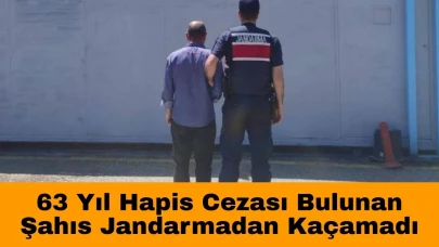 63 Yıl Hapis Cezası Bulunan Şahıs Jandarmadan Kaçamadı