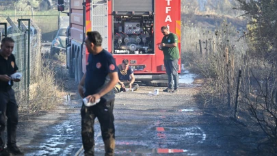 Manisa ve İzmir itfaiyesinden yangına ortak müdahale