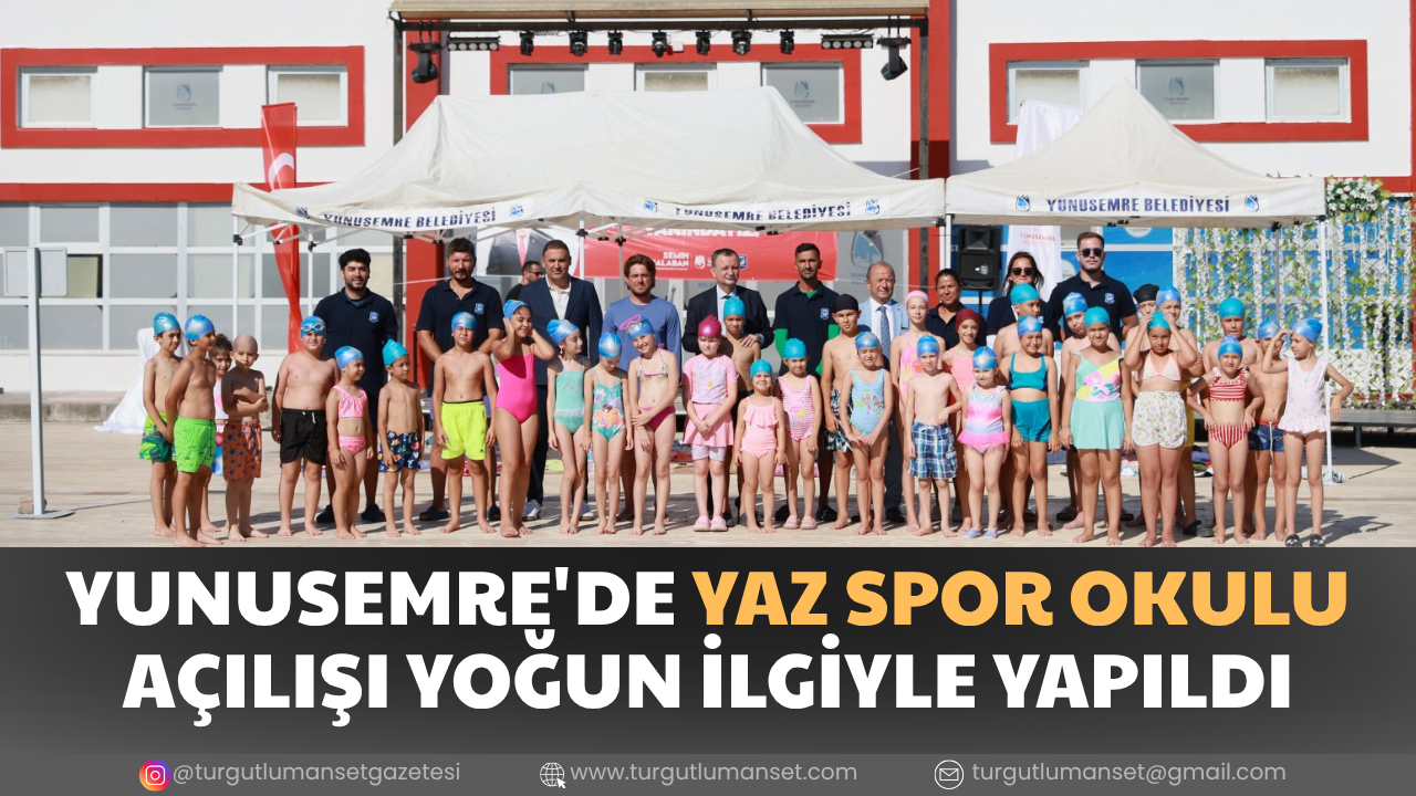 YUNUSEMRE'DE YAZ SPOR OKULU AÇILIŞI YOĞUN İLGİYLE YAPILDI