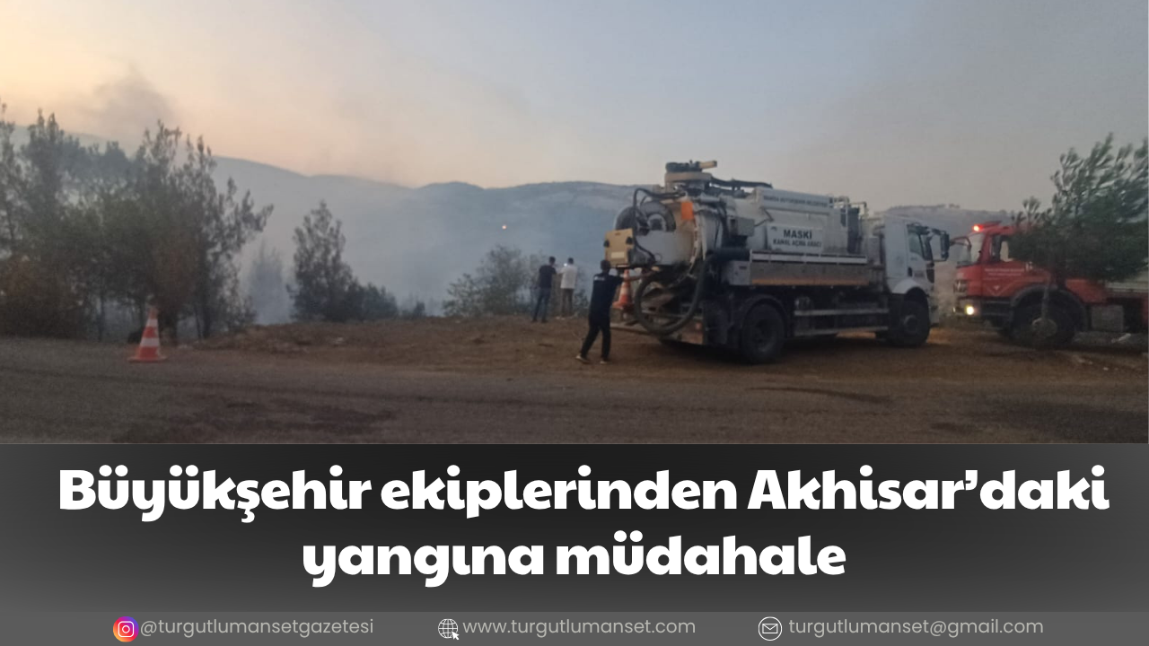 Büyükşehir ekiplerinden Akhisar’daki yangına müdahale Yangının evlere sıçramasını önleyip koyunları kurtardılar